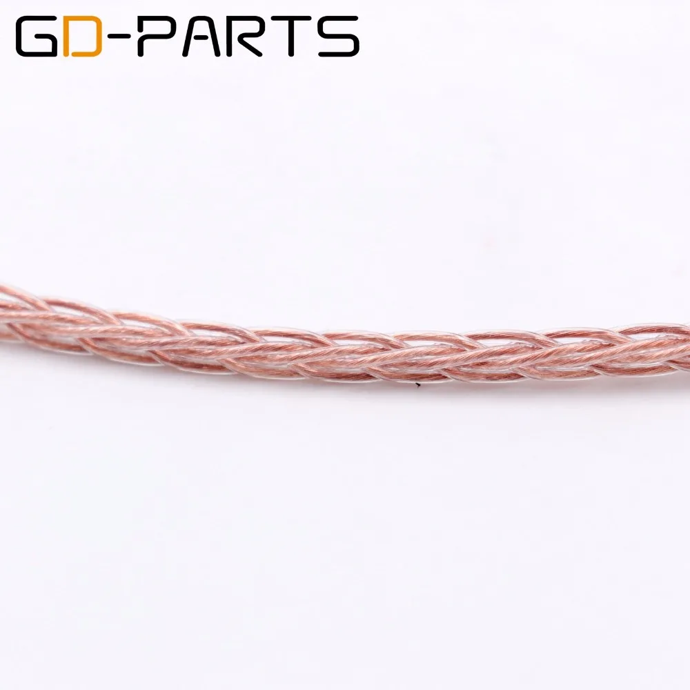 GD-PARTS Braided PTFE OCC Copper Headphone Wire HIFI Audio Stage Earphone Headset DIY Upgrade Cable 8 Cores 19 Strandsx0.12mm