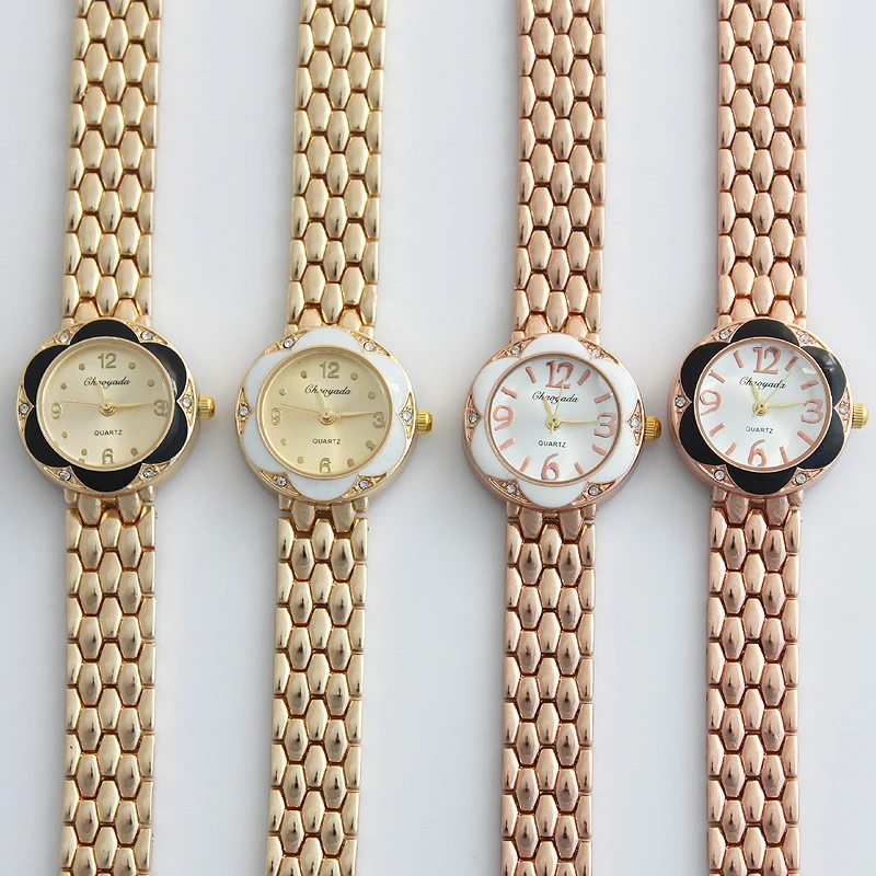 4 pz/lotto Strass Casual In Acciaio Inox di Moda di Lusso Impermeabile del Quarzo delle Donne di Orologi Da Polso Del Braccialetto Orologi O88m4