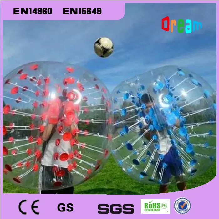 Bulle gonflable de sport de plein air, ballon de football, pare-chocs de football, boule de zorb, boule de hamster humain, 1.7m