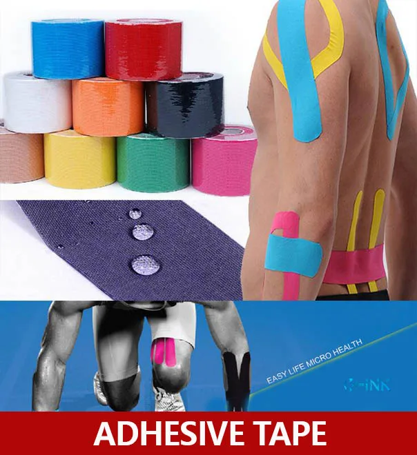 

5cm x 5m Waterproof Elastic Sports Tape , Cotton Adhesive Muscle Strain Injury Support Tape , Kinesiology Tape