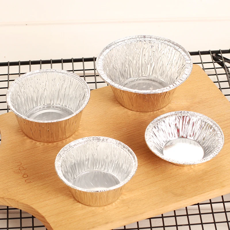 200Pcs Free shipping Bake mold Disposable tin foil egg tarts mold Pudding cup egg tarts mold Mold Cake Cup Pastry Tools