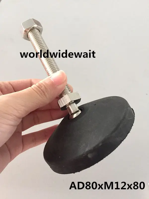 Pés de plástico para nivelamento, base universal giratória m8 m10 m12 m16, 1 peça