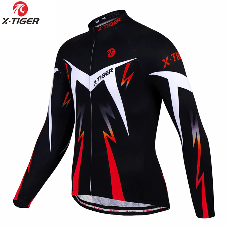 X-TIGER Autumn Cycling Jerseys Bike Long Sleeve MTB Bicycle Cycling Clothing Outdoors Sportswear MTB Mens Cycling Clothes