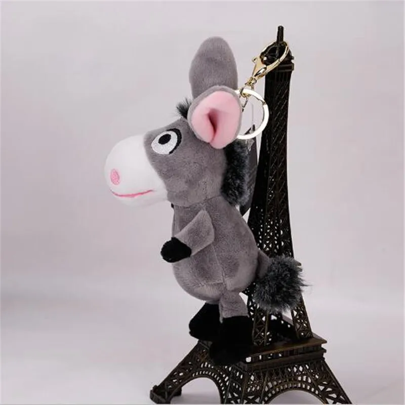 1 قطعة حمار ألعاب من نسيج مخملي الكرتون مفتاح الحيوانات الصغيرة قلادة اللعب حقيبة الفتيان والفتيات سيارة المفاتيح هدية 10 سنتيمتر HANDANWEIRAN