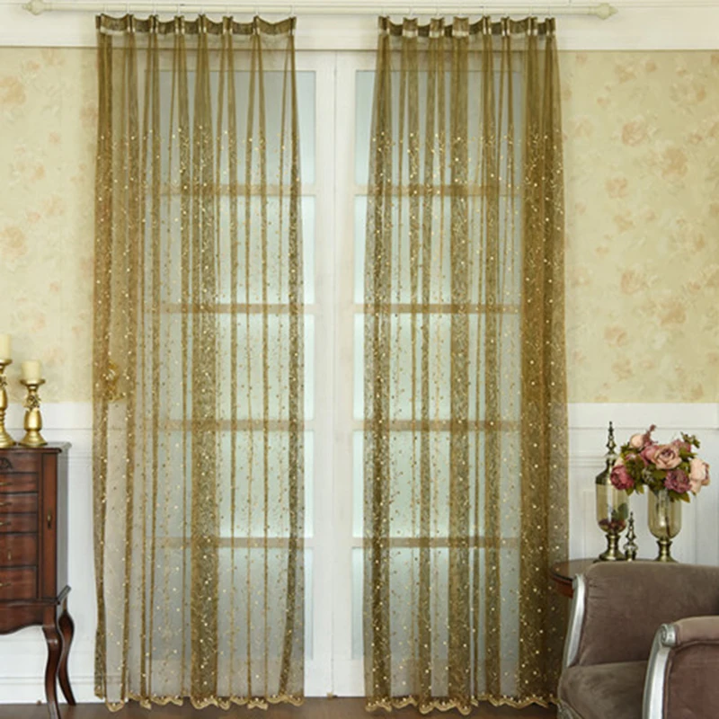 

2019 Direct Selling New Arrival Woven Curtains Embroidered Tulle For Bedroom American Style Window For Cortinas Rideaux Voilage