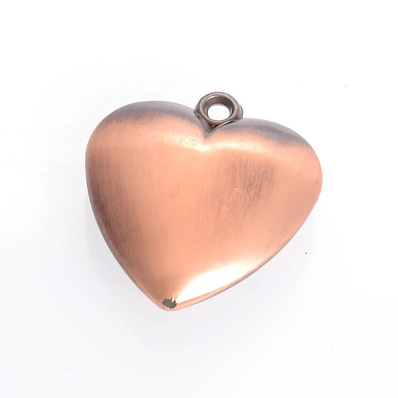 Miasol 10Pcs Brush Antique Copper Plating Antique Design Heart Pendant For Diy Handmade Jewelry Making Findings Accessories