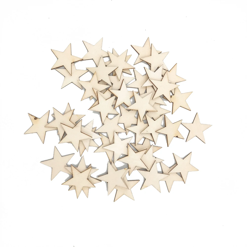 25 uds 60mm 2,36 pulgadas boda DIY artesanía Festival recortes de estrellas  de madera adornos de madera de estrella de Navidad para adornos - AliExpress, image size:1000x1000
