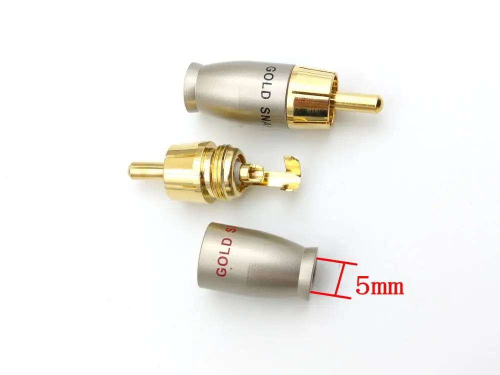 

20pcs mini BRASS Gold Plated RCA Plug ADAPTER Connector