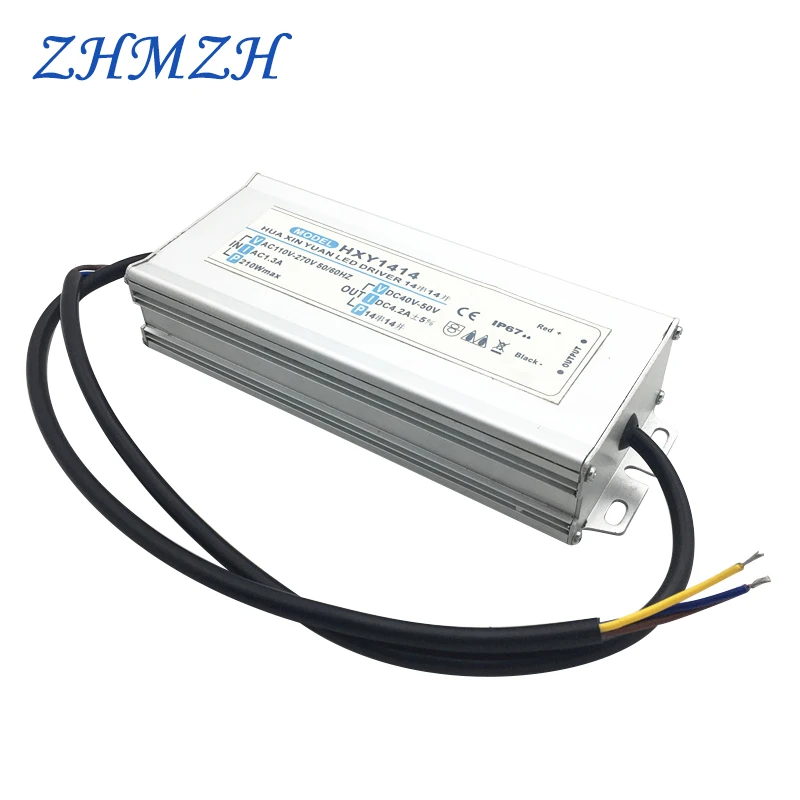 High Quality AC 110~270V Street Lamp & Flood Light Power Supply 200w IP67 Waterproof 4.2A LED Driver DC 40~50V Output