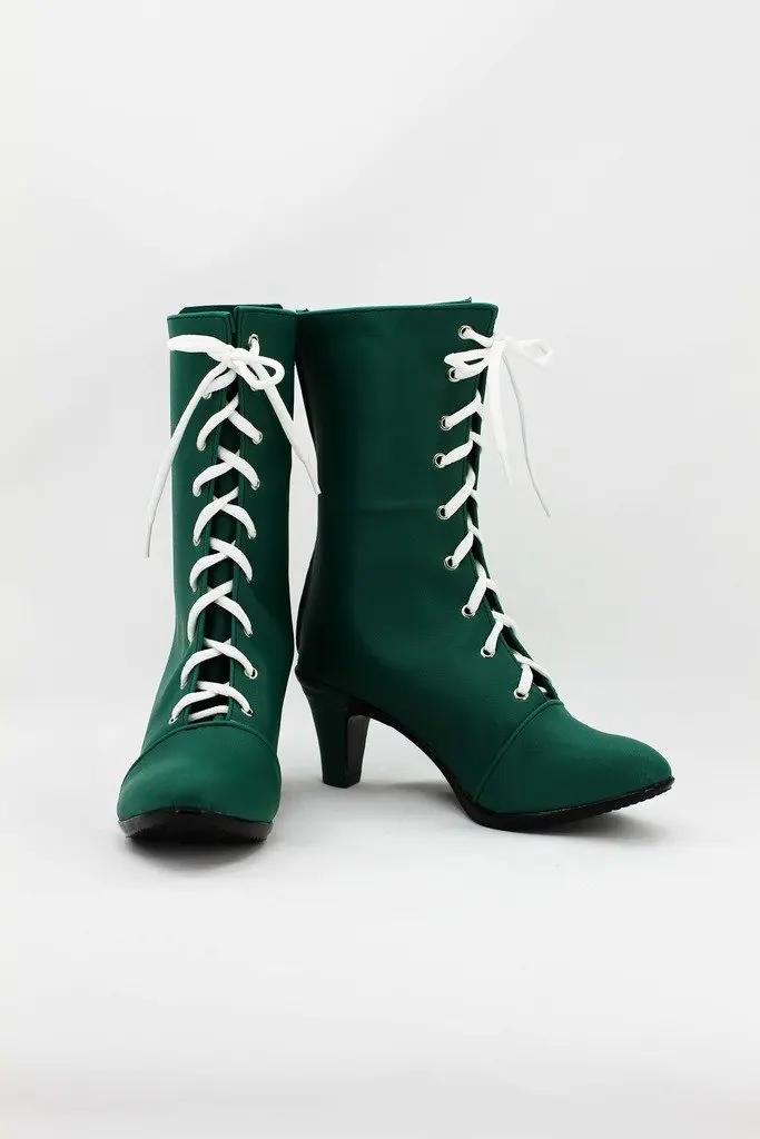 Makoto Kino Shoes Cosplay Sailor Moon Sailor Jupiter Makoto Kino Cosplay Boots Green Shoes High Heel Custom Made Unisex Any Size