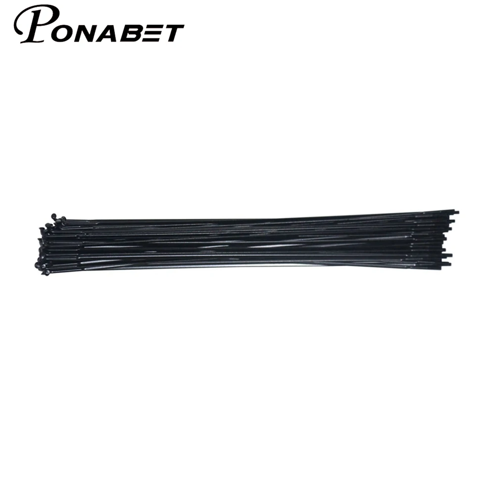 PONABET Super light  Black CN Aero 424 spoke with alloy Nipples J-bent/straight pull spoke