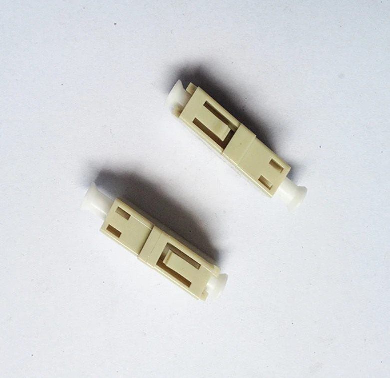 adaptor serat LC Simplex SM MM APC Biru hijau abu-abu plastik perumahan kualitas baik konektor serat optik coupler pabrik ELINK