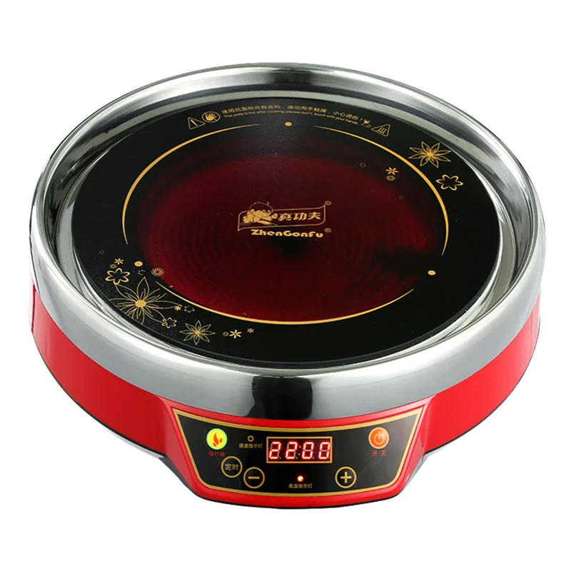 Multifunctional Commercial Hot Pot Electric Ceramic Stove Round Table High Power Light Wave Electric Ceramic Stove 2200W QW-2211