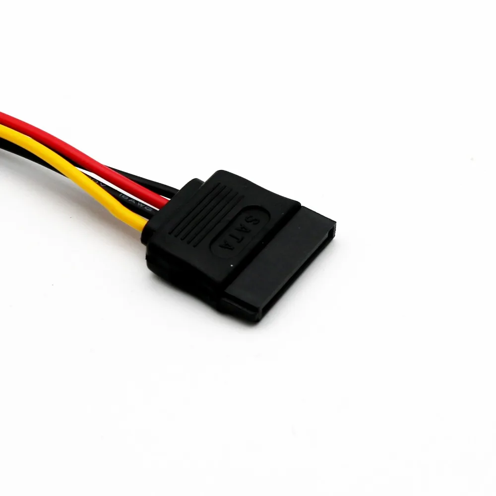 2pcs SATA 15 PIN ถึง 4 PIN Floppy FDD หญิง JACK Converter อะแดปเตอร์สายเคเบิล 20 ซม.