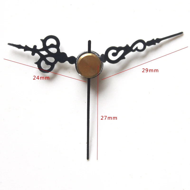 S Shaft Short Clock Hands 51#Black (Just Hands) Metal Aluminum DIY Quartz Clock Accessory High quality Kits