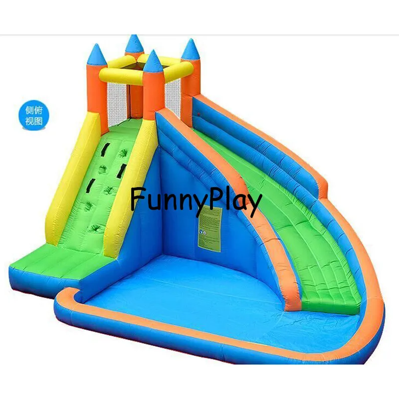 

inflatable water slide for children yard,Home Garden inflatable mini bouncer castle pool outdoor Top selling family use jumper