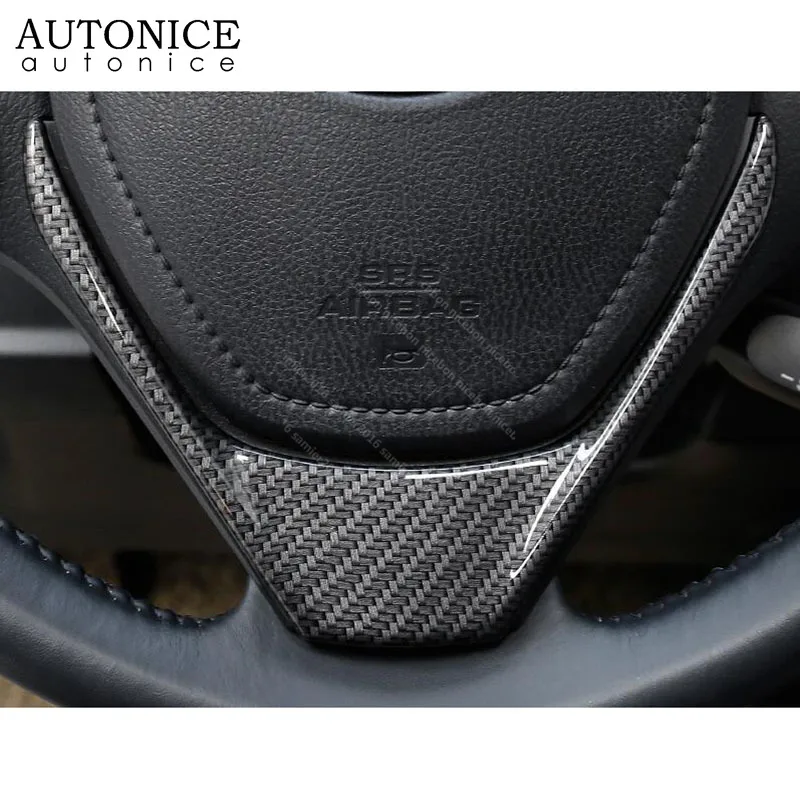 Carbon fiber color ABS Steering Wheel Frame Decorator Cover trim fit For toyota corolla Auris 2014 2015 2016 2017 2018