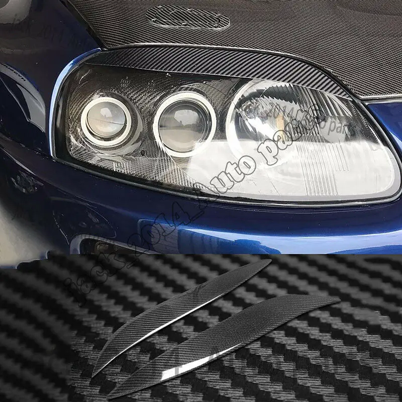 

Real Carbon Fiber Headlight Eyelid Eyebrow Brow Lid for Toyota Supra 1993-1998