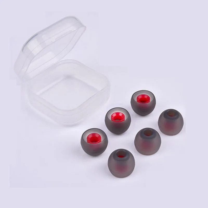 ANJIRUI bantalan telinga earbud silikon 4.0mm, aksesori Headset lengan telinga/headphone dalam telinga 3 pasang