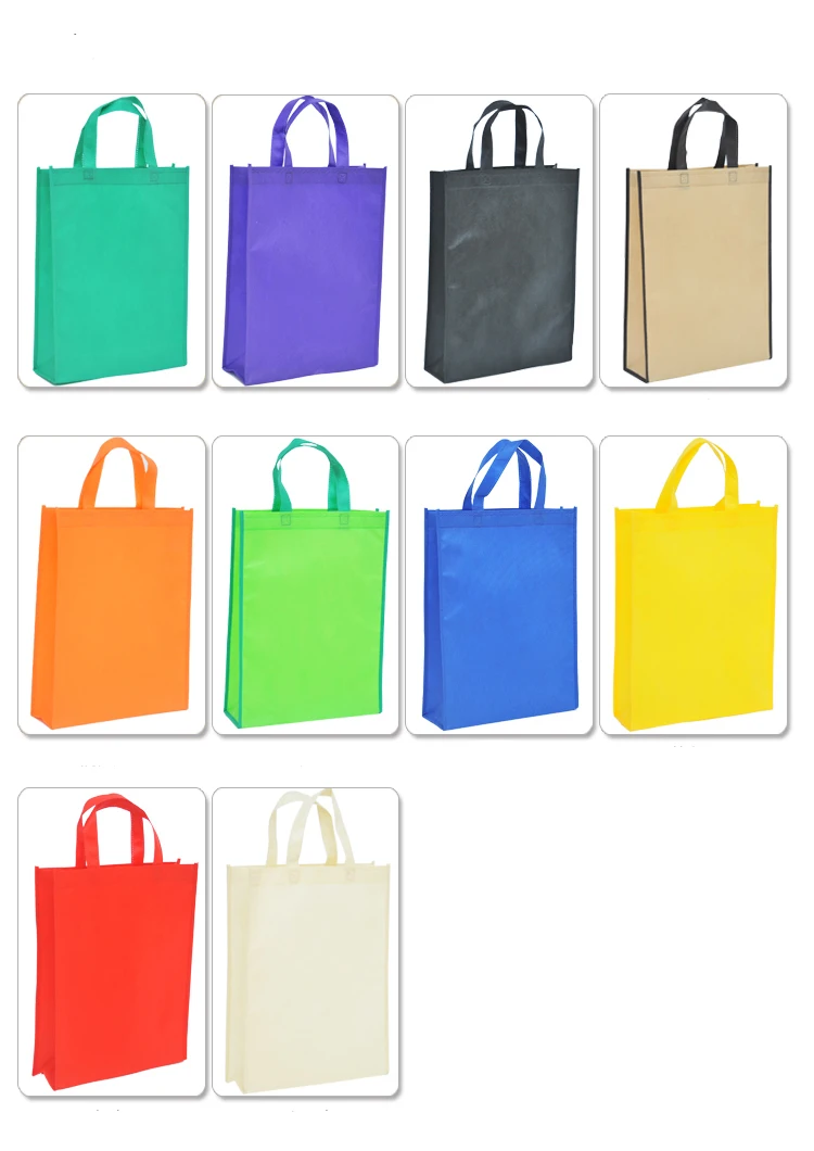 Imagem -04 - Tipos de Cor Non-woven Bolsa Shopping Bolsa com Handle Clothes Bags Alta Qualidade 30*40*10cm 20 Pcs 13