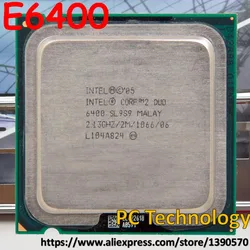 Original Intel Core 2 Duo E6400 processor Desktop CPU 2M Cache, 2.13 GHz, 1066 MHz FSB free shipping ship out within 1 day
