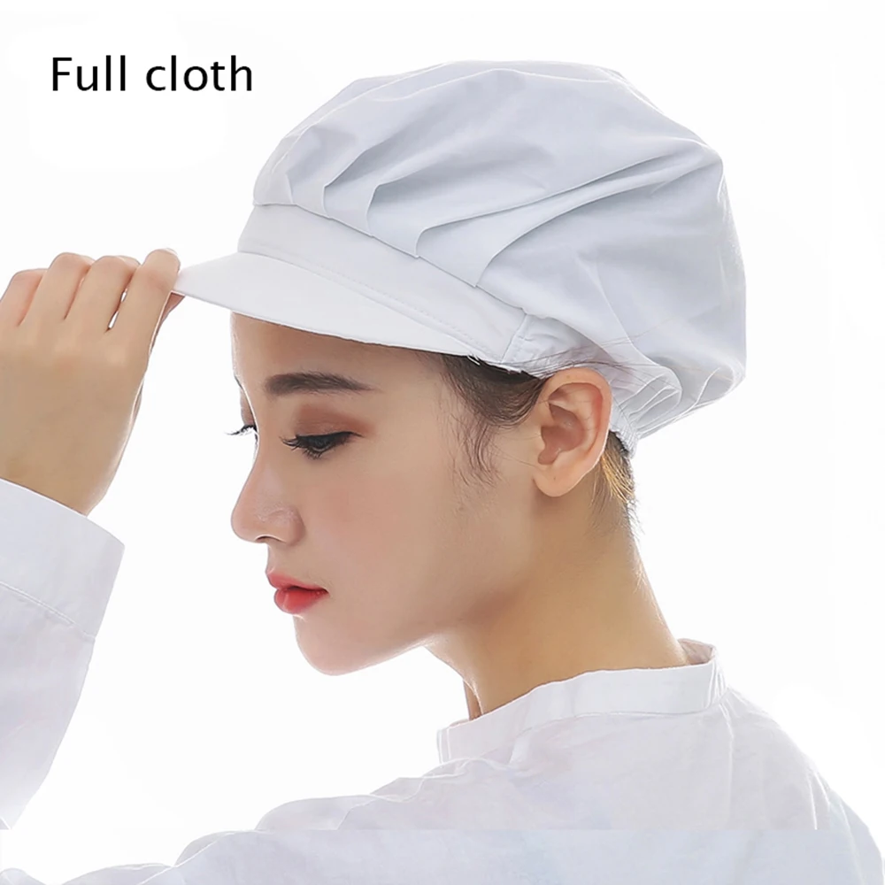 Gorro de Chef para hombre y mujer, gorro de tela transpirable, para comida, taller, cantina, transpirable