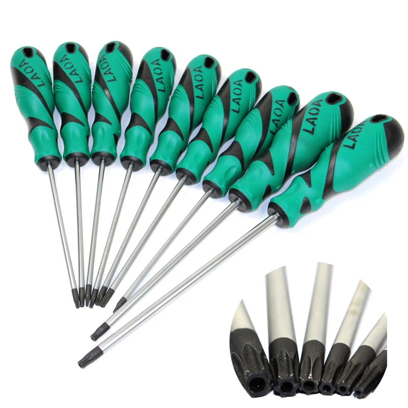 LAOA S2 Hex Torx Hexangular Screwdriver Bolt Driver Special ScrewdriversT6/T7/T8/T9/T10/T15/T20/T25/T30