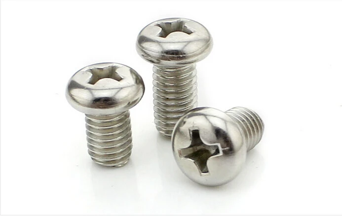 

50pcs Stainless steel screws M5*25/30/35-50 mm cross pan head machine screws, round head bolts