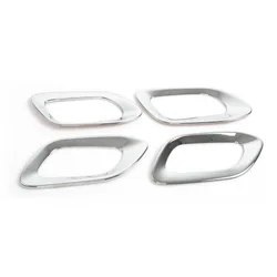 Tonlinker Exterior Door handle Cover Sticker for Citroen C-Elysee/Peugeot 301 2014-17 Car styling 4 PCS ABS Chrome Cover sticker