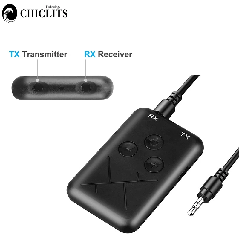 2 in 1 Bluetooth Zender Ontvanger 3.5mm Stereo Draadloze Muziek Audio Kabel Dongle Bluetooth 4.2 Adapter voor TV DVD Mp3 PC