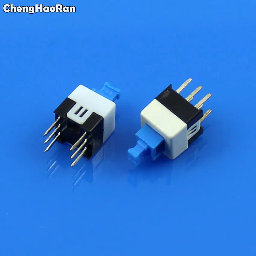 ChengHaoRan Promotion! 50Pcs 7 x 7mm PCB Tact Tactile Push Button Switch Self Lock 6 Pin DIP,7*7mm