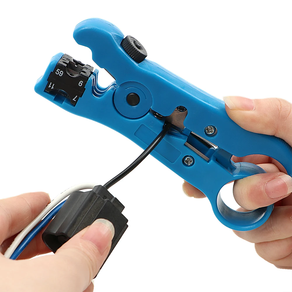 for UTP/STP RG59 RG6 RG7 RG11 Cutter Striper Cable Wire Pliers Multi-functional Electric Stripping Tools