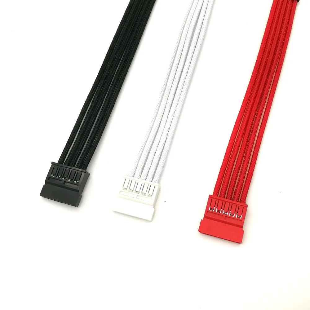 Single Sleeved 6Pin to SATA Modular Power Cable 18AWG For Corsair Type 4