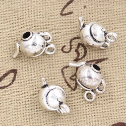 5pcs Charms 3D Teapot 18x13x10mm Antique Making Pendant fit,Vintage Tibetan Bronze Silver color,DIY Handmade Jewelry