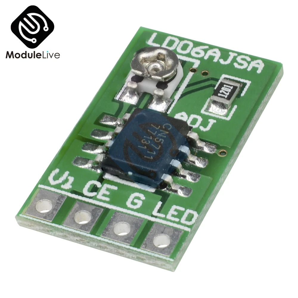 DC 3.3V 3.7V 5V 30-1500MA LED driver Constant Current Adjustable Module PWM Control Board For USB LED flashlight 18650 Li-ion