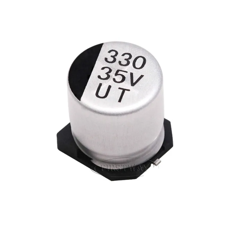 New original 330UF/35V 35V330UF volume 10*10 patch aluminum electrolytic capacitor