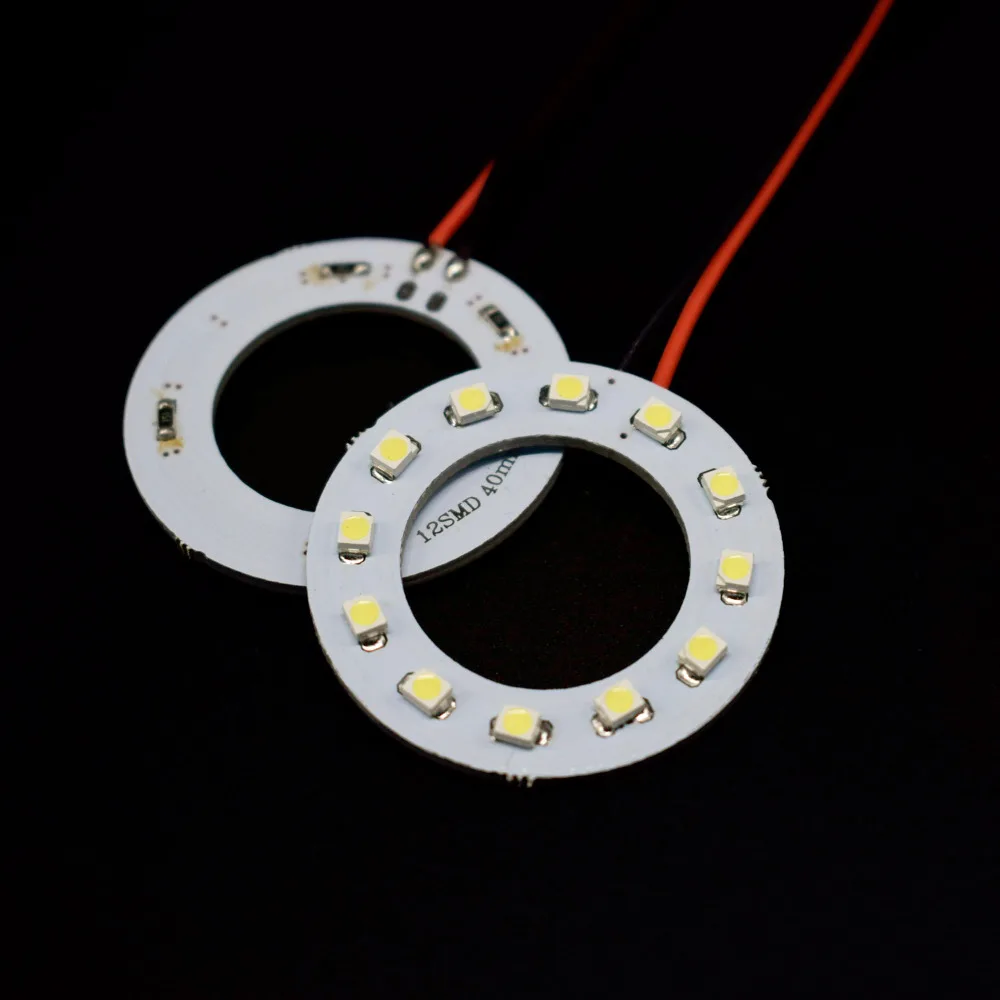 1PCS x 40mm 3528 12 SMD Angel Eyes Halo Ring Light Car Led  Headlight 5colors choose