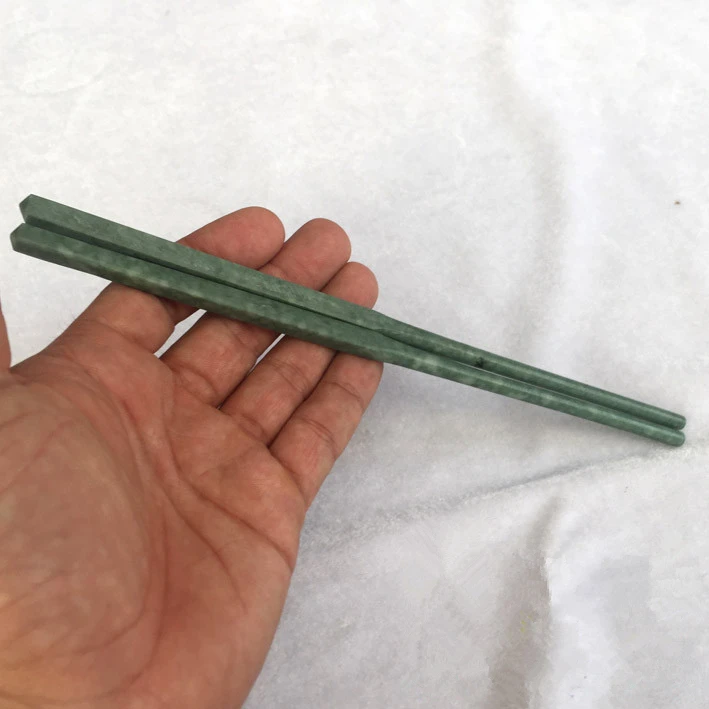 Natural Guizhou Cui / Lushan Mountain jade chopsticks