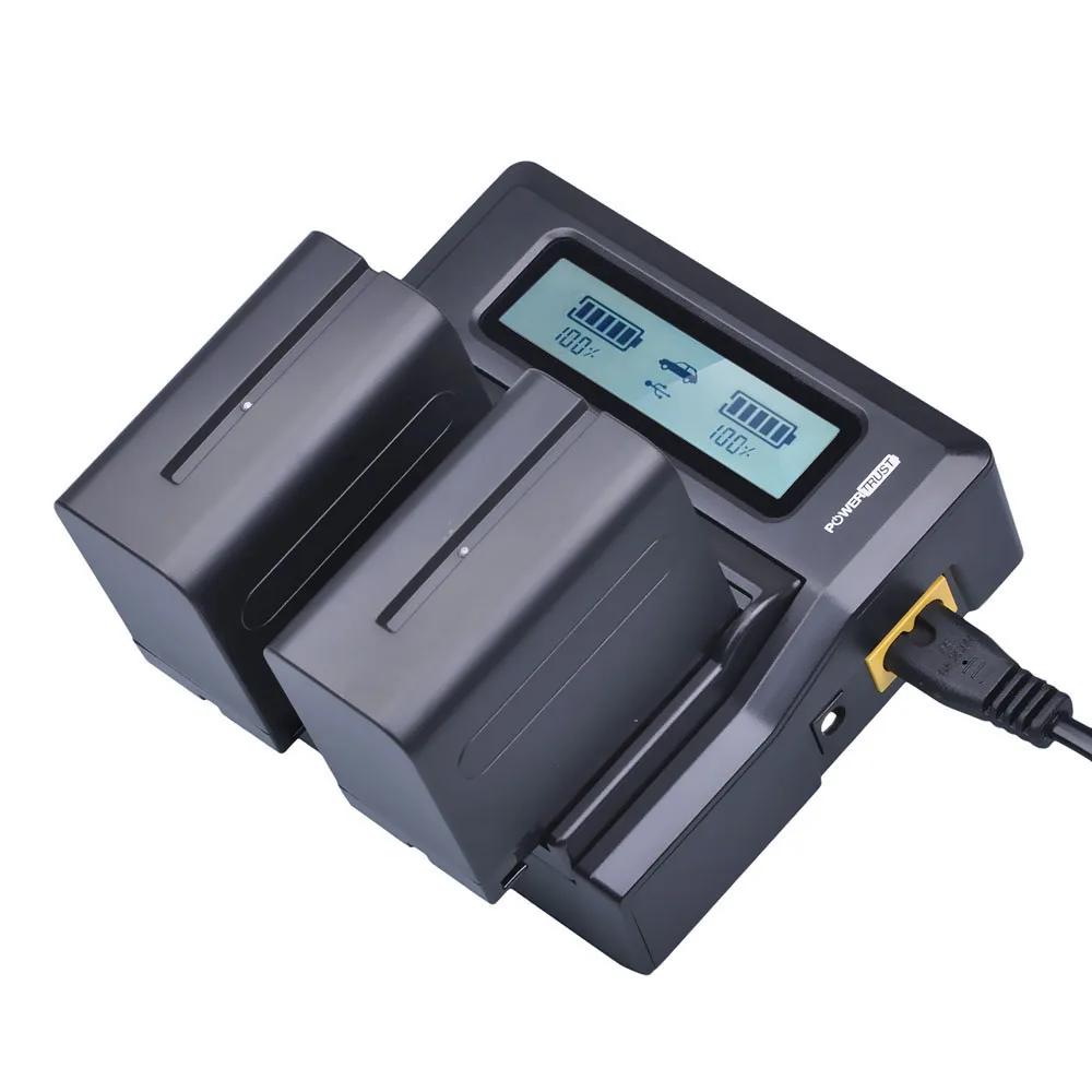 1x NP-F970 NP-F960 F970 F960 LCD Rapid Dual Charger for SONY NP F960 F970 Batteries and F930 F950 F770 F570 F975 HVR-HD1000
