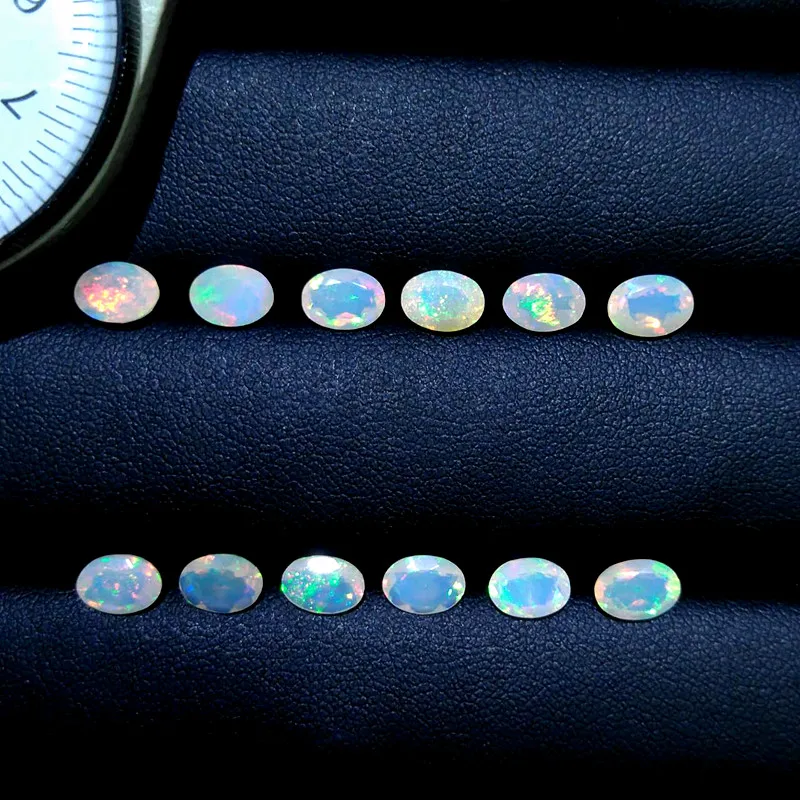 CSJ 100% Genuine Natural Opal Loose Gemstone Oval Cut for Diy Jewelry 925 Silver Gold Fine Cutting Gem
