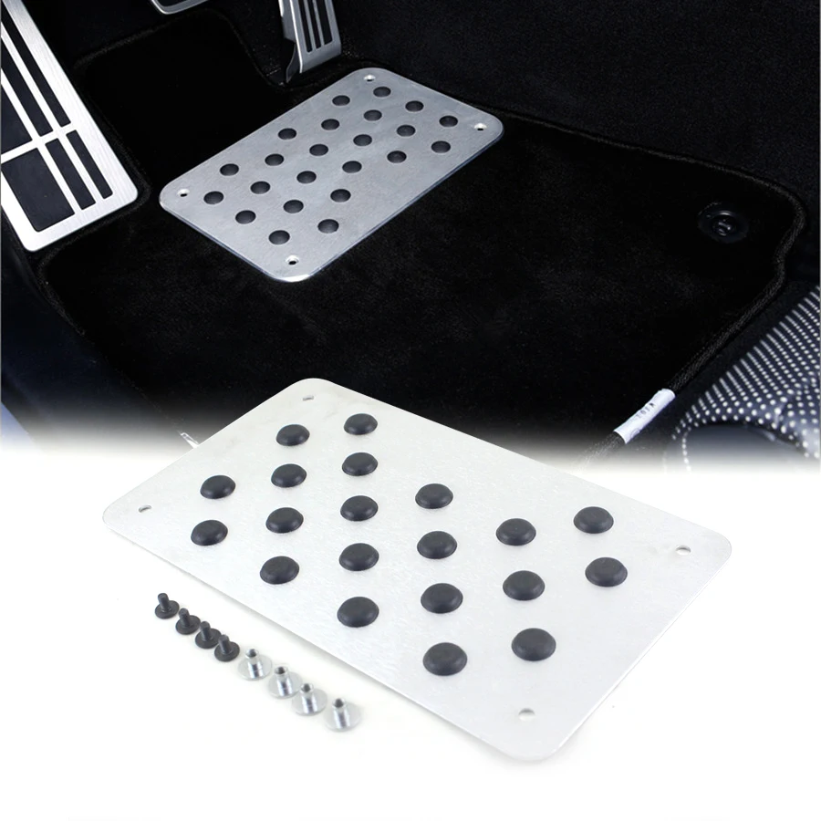 

Car Non-slip Plate Carpet pedal Floor Mat Aluminum alloy Environmental Rubber Car Accessories Styling