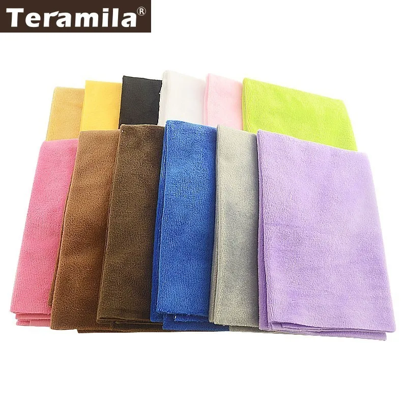 Solid Colors Soft Velvet Fabric Craft Material for Needlework Sewing Blanket Winter Clothes Bedsheet Dolls, 40x50cm,15.7x19.6''