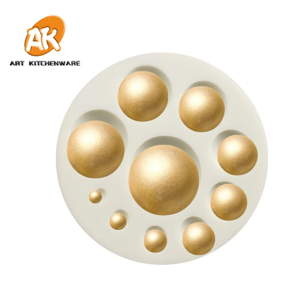 Various Size Pearls Decorating Molds Food Grade Silicone Mould Fondant Supplies Kitchen Baking Tool Chocolate Soap Mould