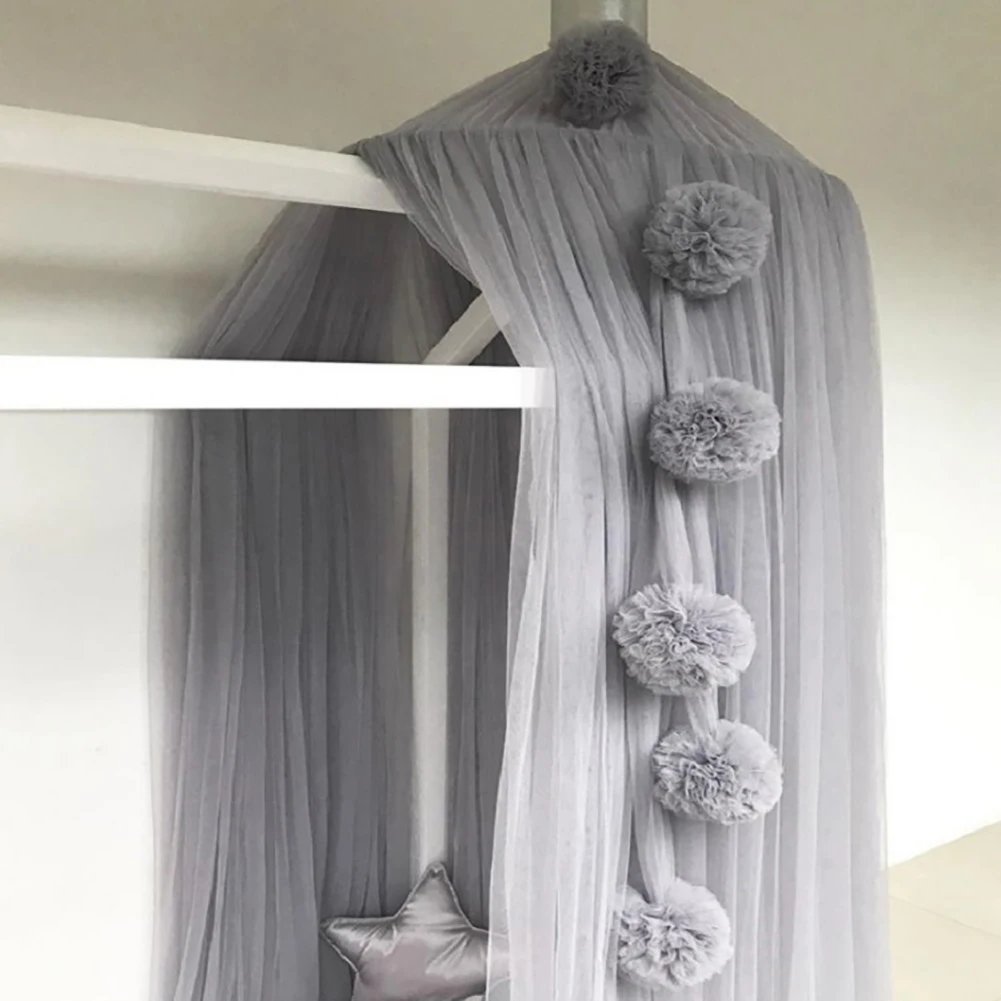 Lovely Chiffon Balls DIY Wool Felt Home Bed Net Hanging Decoration Ornament Gift For Kids Room Ornament Room decor 1pc