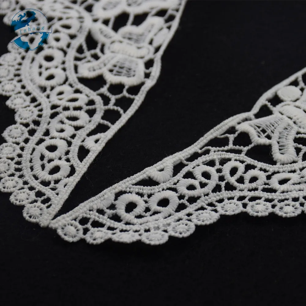 lace false collar  white embroidered fake lace collar trim diy women applique sewing supplies african guipure lace collars#3624