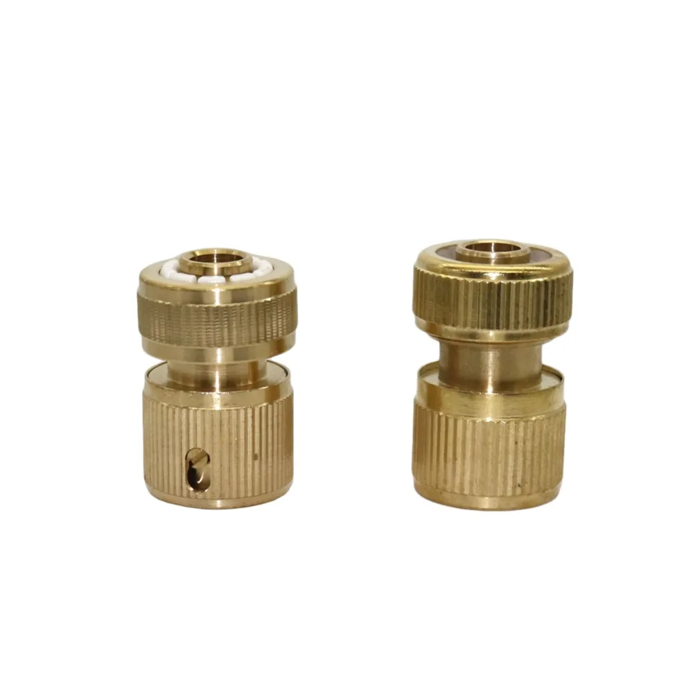 

Brass 1/2" Standard Quick Connector, Waterstop connector for Car wash water gun Garden yard Irrigation Faucet Adapter 1 Pcs