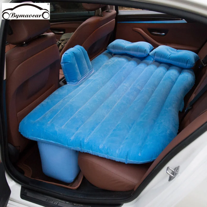 Bymaocar Inflatable car mattress  outdoor camping inflatable bed PVC flocking Multifunctional Car inflatable bed car accessories