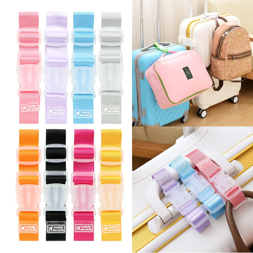 NICEYARD Adjustable Luggage Bag Straps Travel Suitcase Straps Buckle Lock Hooks Baggage Tie Down Belt Anti-lost Carrying Clip