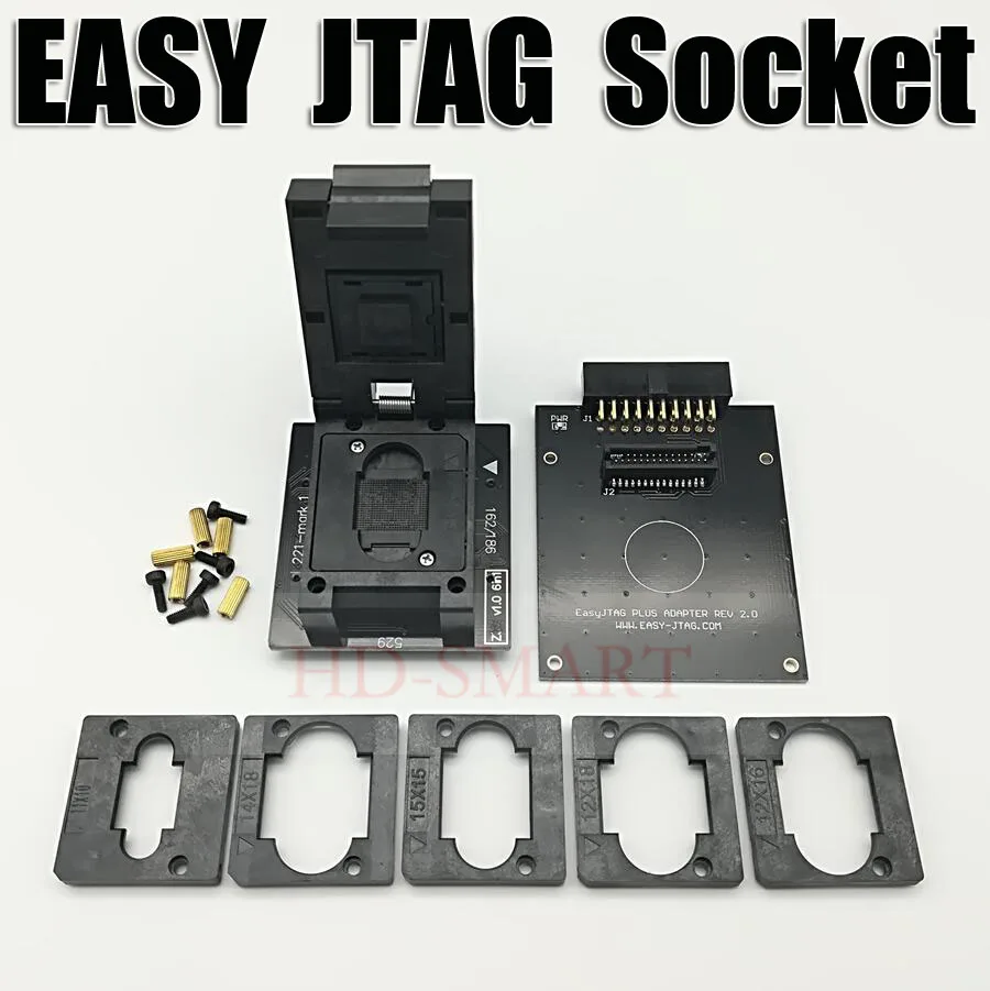 Original Z3X EASY JTAG PLUS BOX  EMMC Socket  BGA153/169, BGA162/186, BGA221, BGA529  Free shipping