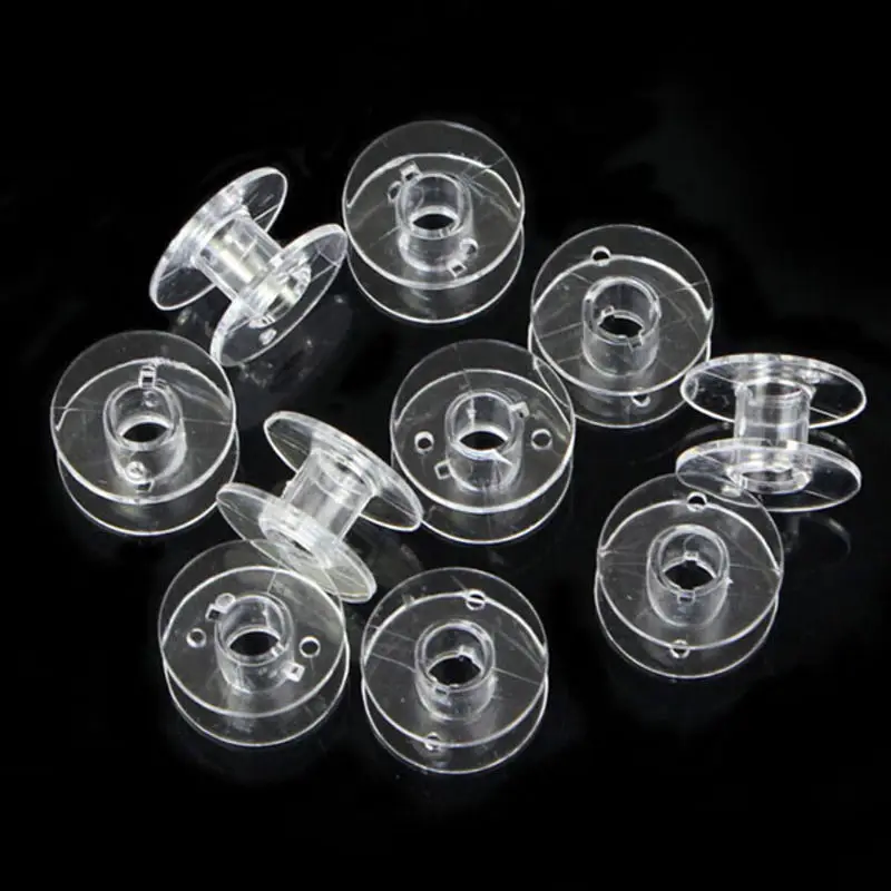 Core Box Transparent Plastic Sewing Bobbin Storage Coil Bobbins for sewing machine 25pcs/box